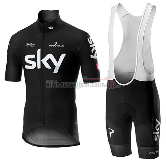 Abbigliamento Ciclismo Sky Manica Corta 2019 Nero